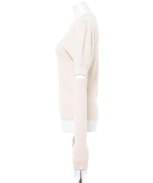 INGNI（イング）の「アームウォーマー付ニット（ニット/セーター・レディース・ラベンダー/ブラック/オフホワイト・M）」の9枚目の写真