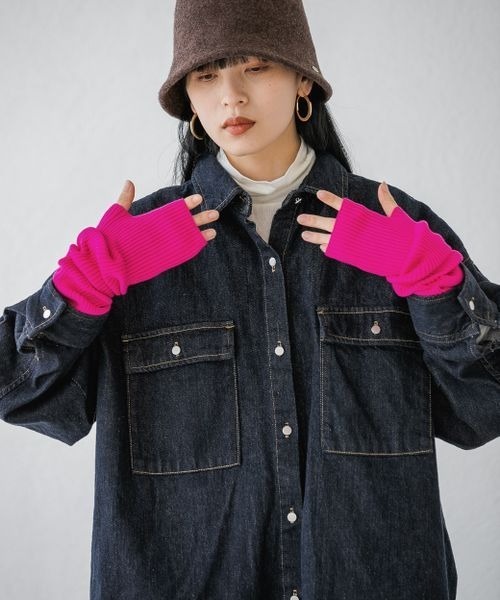 JEANASIS(ジーナシス)の「カラーアームウォーマー/122883(アームカバー・レディース・ピンク/グリーン/アイボリー・FREE)」の5枚目の写真