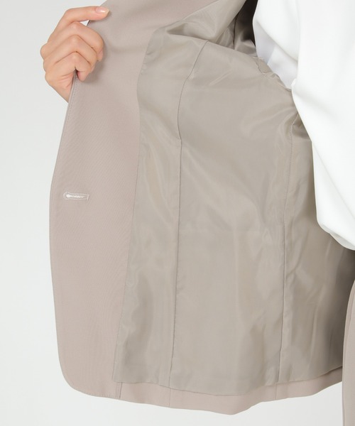 IKKA LOUNGE（イッカラウンジ）の「【BeasySmart】ウォッシャブルキーネックジャケット（テーラードジャケット・レディース・ブラック/ブラウン・M/L）」の19枚目の写真