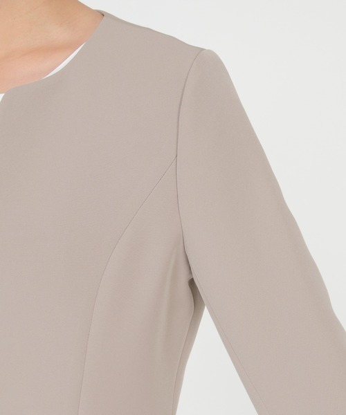 IKKA LOUNGE（イッカラウンジ）の「【BeasySmart】ウォッシャブルキーネックジャケット（テーラードジャケット・レディース・ブラック/ブラウン・M/L）」の22枚目の写真