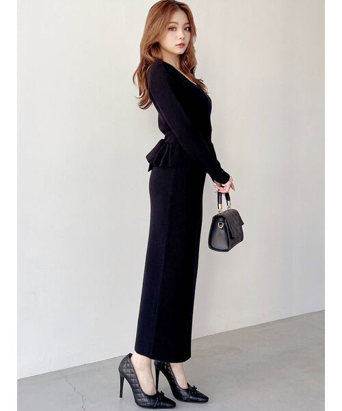 RESEXXY（リゼクシー）の「ペプラムデザインニットトップス【セットアップ着用可能】（ニット/セーター・レディース・ブラック/ベージュ/ピンク・FREE）」の17枚目の写真