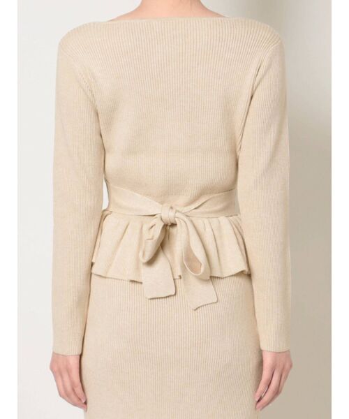 RESEXXY（リゼクシー）の「ペプラムデザインニットトップス【セットアップ着用可能】（ニット/セーター・レディース・ブラック/ベージュ/ピンク・FREE）」の20枚目の写真