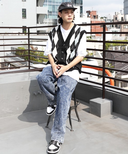 8(eight)(エイト)の「前身ジャガードニットジレ(ベスト・メンズ・ブラック/ネイビー・LARGE/MEDIUM)」の13枚目の写真