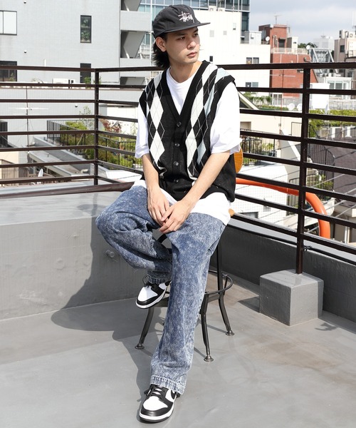 8(eight)(エイト)の「前身ジャガードニットジレ(ベスト・メンズ・ブラック/ネイビー・LARGE/MEDIUM)」の14枚目の写真