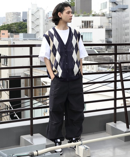 8(eight)(エイト)の「前身ジャガードニットジレ(ベスト・メンズ・ブラック/ネイビー・LARGE/MEDIUM)」の19枚目の写真