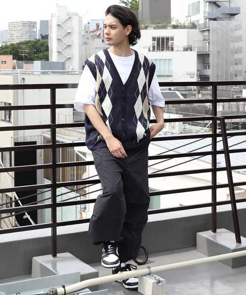 8(eight)(エイト)の「前身ジャガードニットジレ(ベスト・メンズ・ブラック/ネイビー・LARGE/MEDIUM)」の20枚目の写真