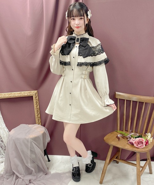 ロジータ ROJITA BIGリボンケープワンピース （ピンクブラウン