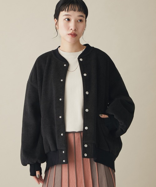 CRAFT STANDARD BOUTIQUE（クラフトスタンダードブティック）の「エッグブルゾン　＊◆（ブルゾン・レディース・ブラック/ナチュラル・FREE）」の2枚目の写真