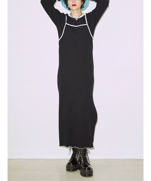 jouetie（ジュエティ）の「レイヤードカットワンピース（ワンピース・レディース・ブラック/ピンク/ブルー・MEDIUM）」の19枚目の写真