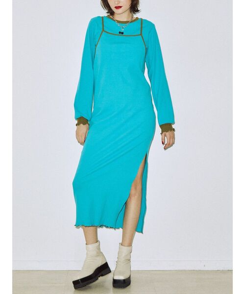 jouetie（ジュエティ）の「レイヤードカットワンピース（ワンピース・レディース・ブラック/ピンク/ブルー・MEDIUM）」の22枚目の写真