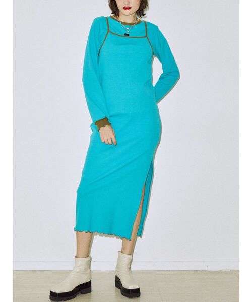 jouetie（ジュエティ）の「レイヤードカットワンピース（ワンピース・レディース・ブラック/ピンク/ブルー・MEDIUM）」の10枚目の写真