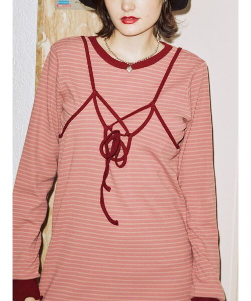 jouetie（ジュエティ）の「レイヤードカットワンピース（ワンピース・レディース・ブラック/ピンク/ブルー・MEDIUM）」の6枚目の写真