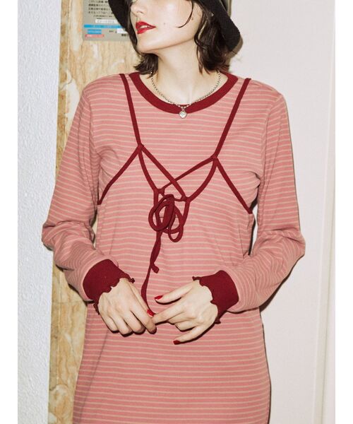 jouetie（ジュエティ）の「レイヤードカットワンピース（ワンピース・レディース・ブラック/ピンク/ブルー・MEDIUM）」の21枚目の写真