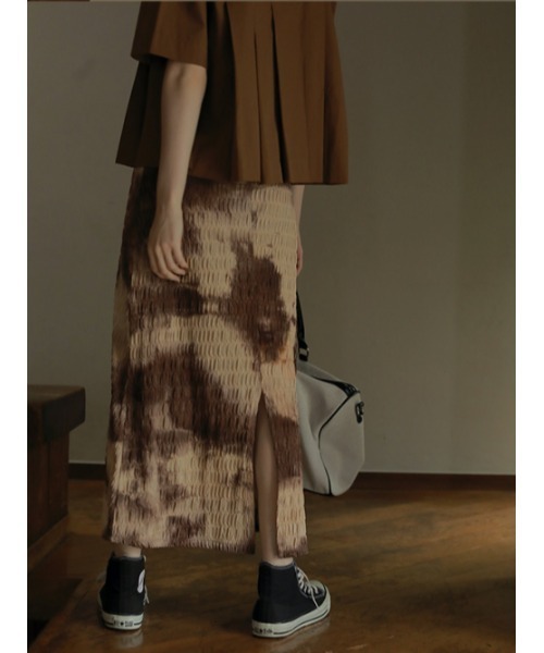 AMAIL(アマイル)の「Soft blurred skirt(スカート・レディース・ブラック/ブラウン・FREE)」の8枚目の写真