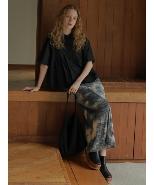 AMAIL(アマイル)の「Soft blurred skirt(スカート・レディース・ブラック/ブラウン・FREE)」の22枚目の写真
