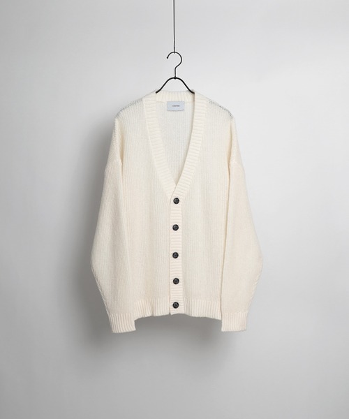 Confirm(コンファーム)の「畦編み オーバーニットカラーカーディガン / ルーズシルエット【Confirm】(カーディガン/ボレロ・メンズ・グレー/ナチュラル/オリーブ/ブラック/グリーン/イエロー/パープル・FREE)」の3枚目の写真