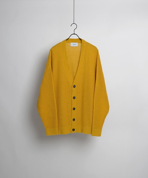 Confirm(コンファーム)の「畦編み オーバーニットカラーカーディガン / ルーズシルエット【Confirm】(カーディガン/ボレロ・メンズ・グレー/ナチュラル/オリーブ/ブラック/グリーン/イエロー/パープル・FREE)」の7枚目の写真