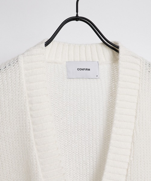 Confirm(コンファーム)の「畦編み オーバーニットカラーカーディガン / ルーズシルエット【Confirm】(カーディガン/ボレロ・メンズ・グレー/ナチュラル/オリーブ/ブラック/グリーン/イエロー/パープル・FREE)」の11枚目の写真