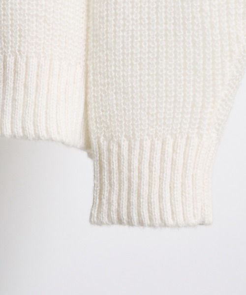 Confirm(コンファーム)の「畦編み オーバーニットカラーカーディガン / ルーズシルエット【Confirm】(カーディガン/ボレロ・メンズ・グレー/ナチュラル/オリーブ/ブラック/グリーン/イエロー/パープル・FREE)」の8枚目の写真