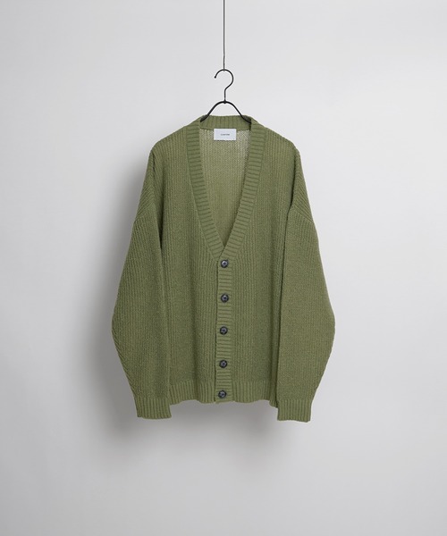 Confirm(コンファーム)の「畦編み オーバーニットカラーカーディガン / ルーズシルエット【Confirm】(カーディガン/ボレロ・メンズ・グレー/ナチュラル/オリーブ/ブラック/グリーン/イエロー/パープル・FREE)」の19枚目の写真