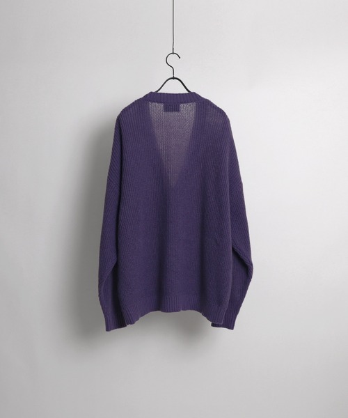 Confirm(コンファーム)の「畦編み オーバーニットカラーカーディガン / ルーズシルエット【Confirm】(カーディガン/ボレロ・メンズ・グレー/ナチュラル/オリーブ/ブラック/グリーン/イエロー/パープル・FREE)」の14枚目の写真