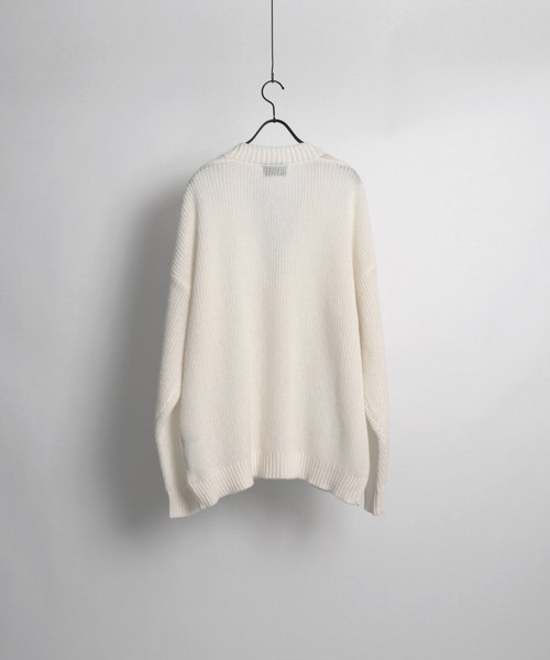 Confirm(コンファーム)の「畦編み オーバーニットカラーカーディガン / ルーズシルエット【Confirm】(カーディガン/ボレロ・メンズ・グレー/ナチュラル/オリーブ/ブラック/グリーン/イエロー/パープル・FREE)」の20枚目の写真