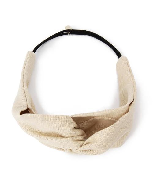 BEAUTY&YOUTH UNITED ARROWS（ビューティーアンドユースユナイテッドアローズ）の「BYSFN リネン ヘアバンド◆（ヘアバンド・レディース・ベージュ/ネイビー・フリー）」の6枚目の写真