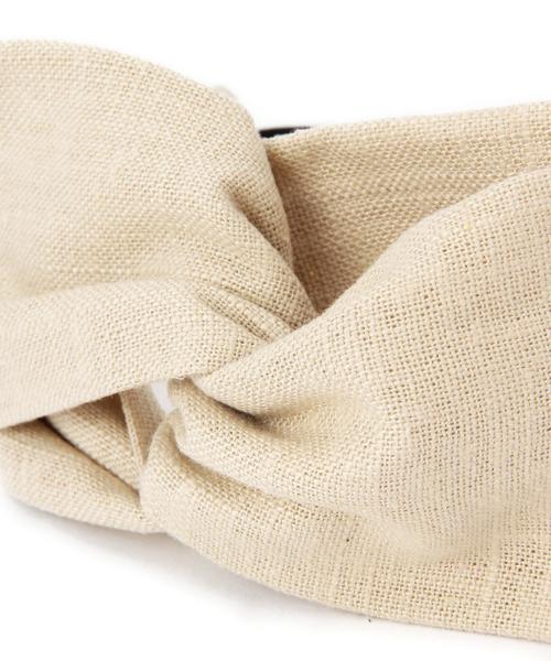 BEAUTY&YOUTH UNITED ARROWS（ビューティーアンドユースユナイテッドアローズ）の「BYSFN リネン ヘアバンド◆（ヘアバンド・レディース・ベージュ/ネイビー・フリー）」の7枚目の写真