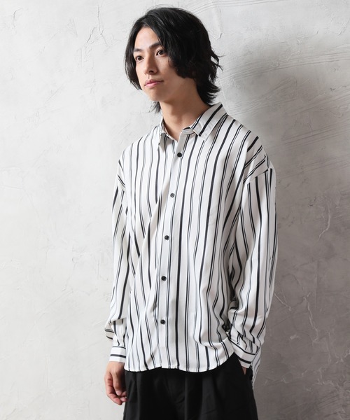 R&D.M. Co. ストライプオーバーサイズTシャツ オーバーサイズ ストライプ シャツ #_（シャツ/ブラウス）｜Port