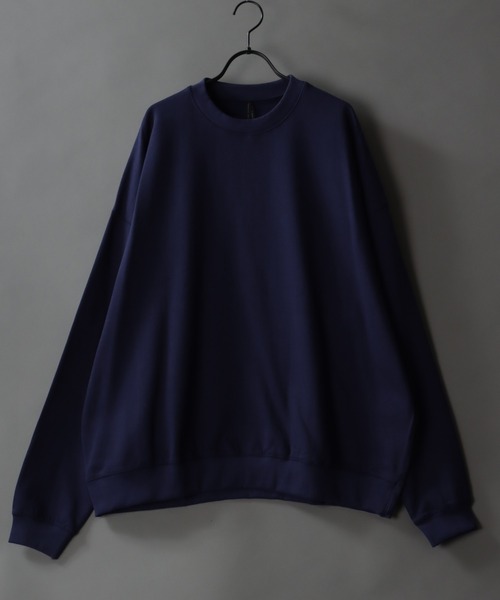 SITRY(シトリー)の「wide silhouette brushed lining sweat shirt/ワイドシルエット 裏起毛 スウェット シャツ/トレーナー(スウェット・メンズ・アッシュグレー/ブラック/ネイビー/グレー/オフホワイト/グリーン・M/XL/L)」の6枚目の写真