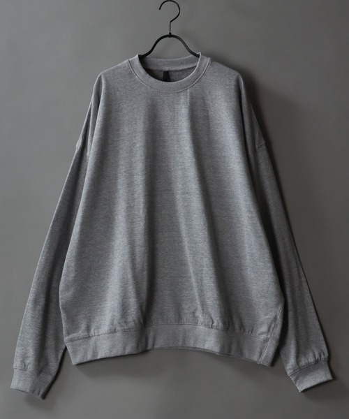 SITRY(シトリー)の「wide silhouette brushed lining sweat shirt/ワイドシルエット 裏起毛 スウェット シャツ/トレーナー(スウェット・メンズ・アッシュグレー/ブラック/ネイビー/グレー/オフホワイト/グリーン・M/XL/L)」の1枚目の写真