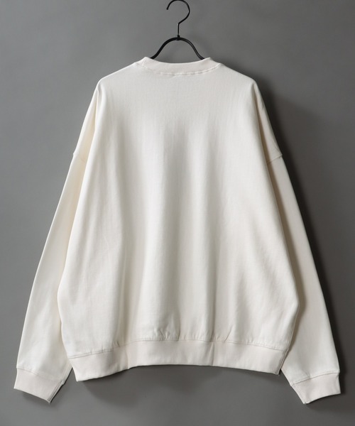 SITRY(シトリー)の「wide silhouette brushed lining sweat shirt/ワイドシルエット 裏起毛 スウェット シャツ/トレーナー(スウェット・メンズ・アッシュグレー/ブラック/ネイビー/グレー/オフホワイト/グリーン・M/XL/L)」の10枚目の写真