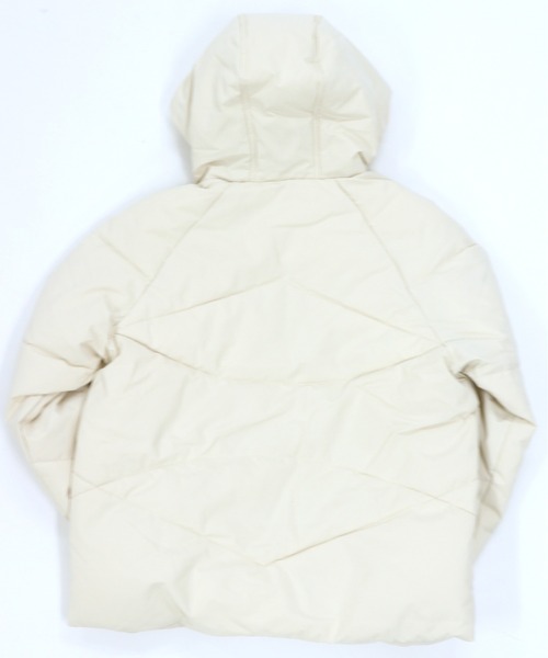 GIORDANO（ジョルダーノ）の「[ GIORDANO ]パデッドフードルーズジャケット | 撥水/防風（ダウンジャケット/コート・レディース・グレー/ベージュ・MEDIUM/LARGE/X-LARGE）」の7枚目の写真