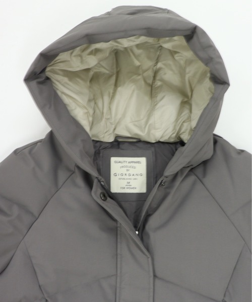 GIORDANO（ジョルダーノ）の「[ GIORDANO ]パデッドフードルーズジャケット | 撥水/防風（ダウンジャケット/コート・レディース・グレー/ベージュ・MEDIUM/LARGE/X-LARGE）」の9枚目の写真