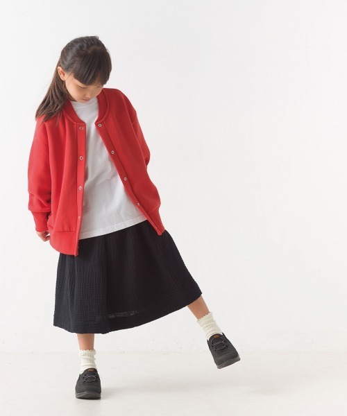 OMNES(オムネス)の「キッズ裏起毛リブ付きブルゾン(ブルゾン・キッズ・ホワイト系その他/オレンジ/アイボリー/グレー系その他・100/110/120/130/140)」の9枚目の写真