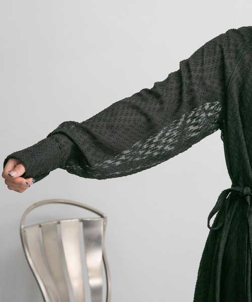 KBF（ケイビーエフ）の「シアージャガードロングワンピース（ワンピース・レディース・ブラック/オフホワイト・ONE）」の20枚目の写真