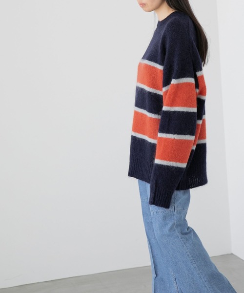 yuw（ユウ）の「モヘアクループルオーバー　172561（ニット/セーター・レディース・ブルー/ネイビー/イエロー/ピンク・FREE）」の18枚目の写真