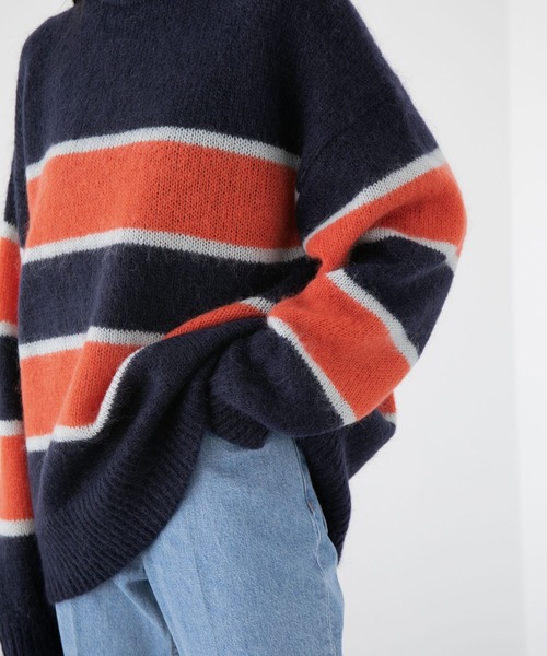 yuw（ユウ）の「モヘアクループルオーバー　172561（ニット/セーター・レディース・ブルー/ネイビー/イエロー/ピンク・FREE）」の20枚目の写真