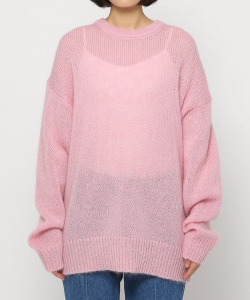 yuw（ユウ）の「モヘアクループルオーバー　172561（ニット/セーター・レディース・ブルー/ネイビー/イエロー/ピンク・FREE）」の21枚目の写真