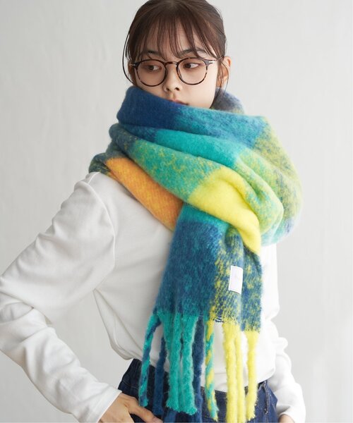 LBC(エルビーシー)の「ブロックチェックストール(ストール/ショール・レディース・ピンク系/オレンジ系/ベージュ/グレー/グリーン系・FREE)」の12枚目の写真