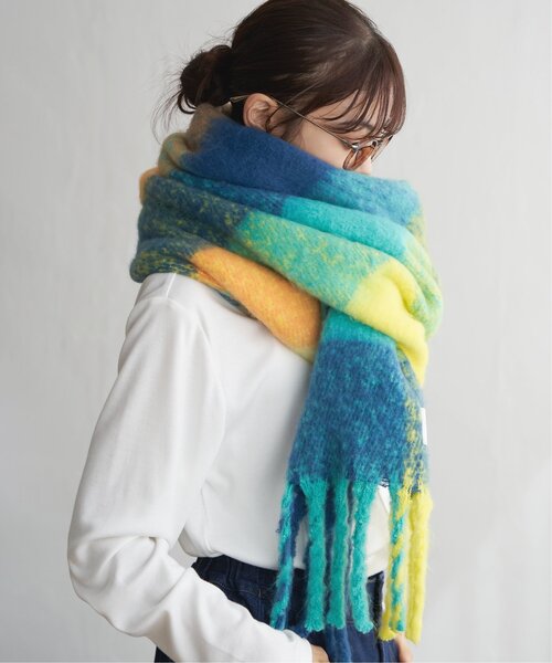 LBC(エルビーシー)の「ブロックチェックストール(ストール/ショール・レディース・ピンク系/オレンジ系/ベージュ/グレー/グリーン系・FREE)」の13枚目の写真