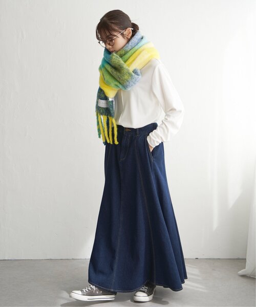 LBC(エルビーシー)の「ブロックチェックストール(ストール/ショール・レディース・ピンク系/オレンジ系/ベージュ/グレー/グリーン系・FREE)」の14枚目の写真