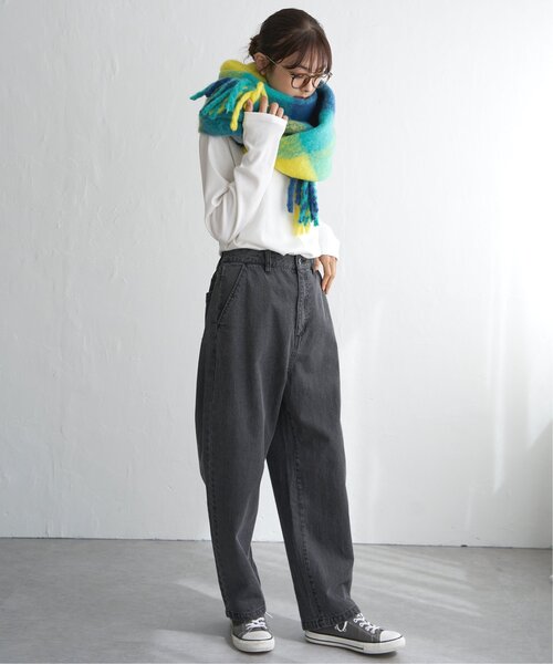 LBC(エルビーシー)の「ブロックチェックストール(ストール/ショール・レディース・ピンク系/オレンジ系/ベージュ/グレー/グリーン系・FREE)」の15枚目の写真