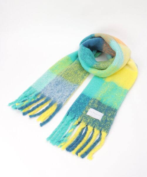 LBC(エルビーシー)の「ブロックチェックストール(ストール/ショール・レディース・ピンク系/オレンジ系/ベージュ/グレー/グリーン系・FREE)」の17枚目の写真