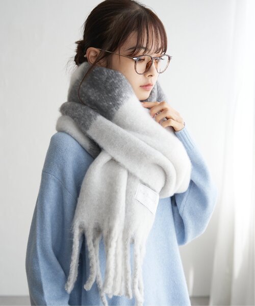 LBC(エルビーシー)の「ブロックチェックストール(ストール/ショール・レディース・ピンク系/オレンジ系/ベージュ/グレー/グリーン系・FREE)」の18枚目の写真