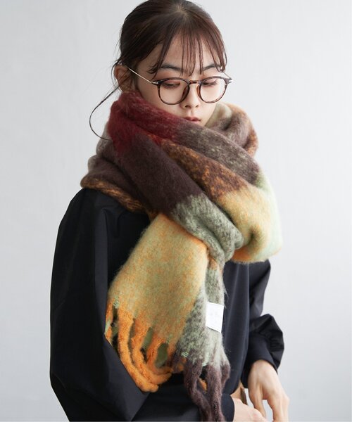 LBC(エルビーシー)の「ブロックチェックストール(ストール/ショール・レディース・ピンク系/オレンジ系/ベージュ/グレー/グリーン系・FREE)」の20枚目の写真