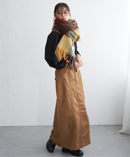 LBC(エルビーシー)の「ブロックチェックストール(ストール/ショール・レディース・ピンク系/オレンジ系/ベージュ/グレー/グリーン系・FREE)」の21枚目の写真