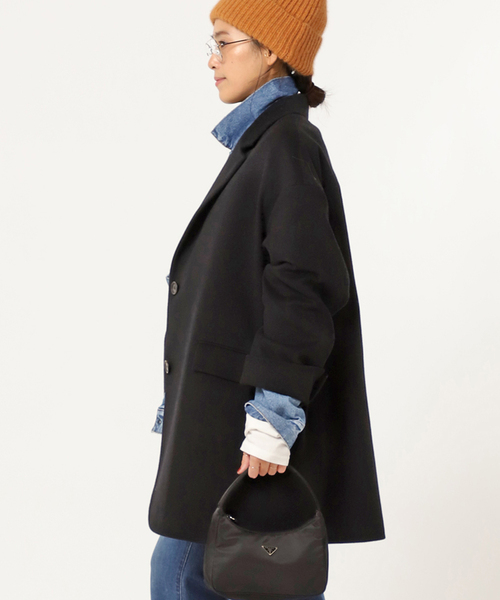 AP STUDIO（エーピーストゥディオ）の「オーバーサイズジャケットコート（チェスターコート・レディース・ブラック/カーキ・38/36）」の8枚目の写真