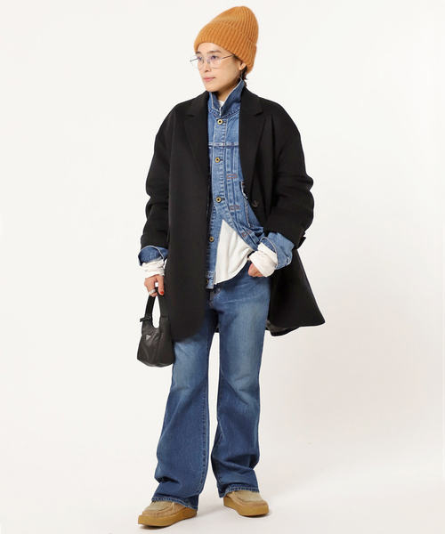 AP STUDIO（エーピーストゥディオ）の「オーバーサイズジャケットコート（チェスターコート・レディース・ブラック/カーキ・38/36）」の10枚目の写真