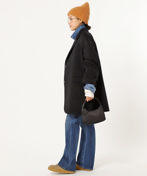 AP STUDIO（エーピーストゥディオ）の「オーバーサイズジャケットコート（チェスターコート・レディース・ブラック/カーキ・38/36）」の11枚目の写真